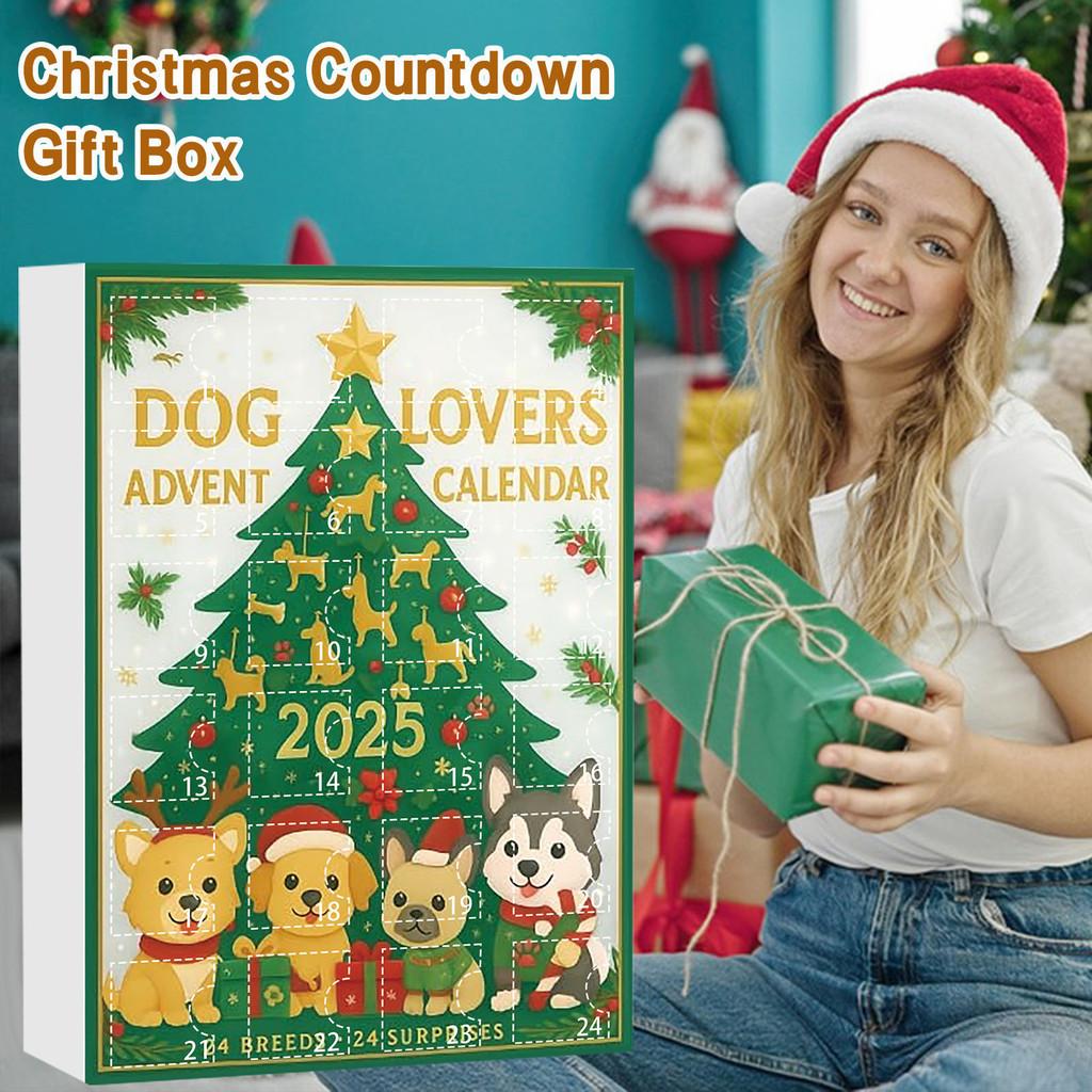 Christmas Dog Lover Advent Calendar With Acrylic Tree Ornaments For Holiday Celebration
