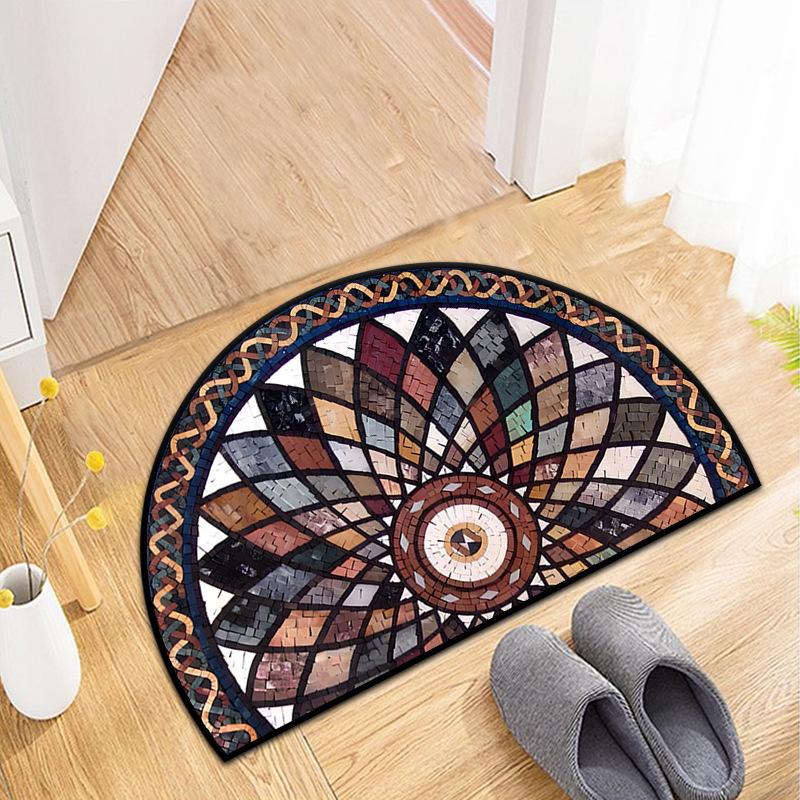 Colorful 3D Pattern Absorbent Door Mat with Non-Slip Design for Indoor and Outdoor Use,40*60cm