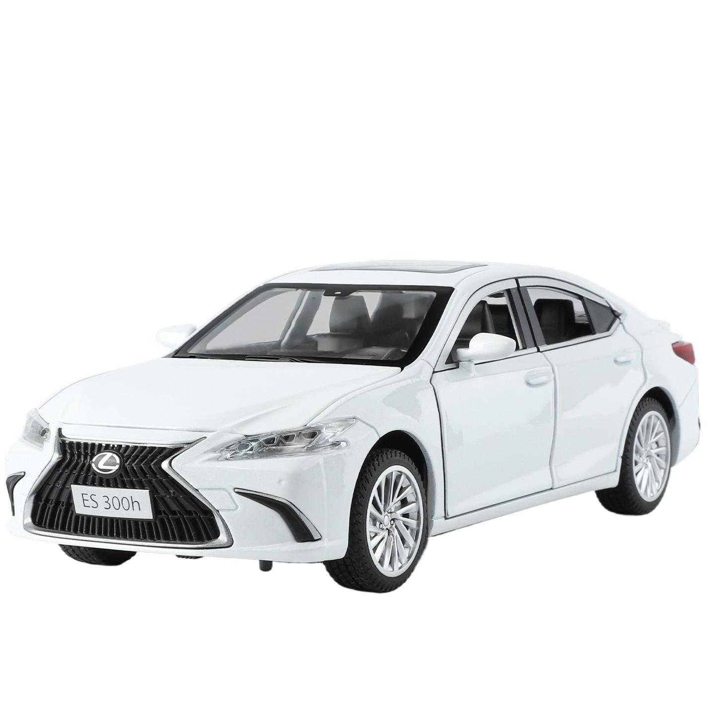 

1/24 Lexus ES300h Металлическая модель автомобиля Diecasts Металлические Luxy Vehicles Модель автомобиля Высокая симуляция Звук и свет Коллекция Детская игрушка Подарок белый
