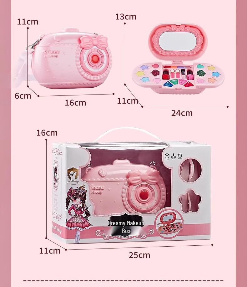 Ensemble de Maquillage de Princesse pour Filles: Kit de jeu de rôle avec rouge à lèvres et vernis à ongles