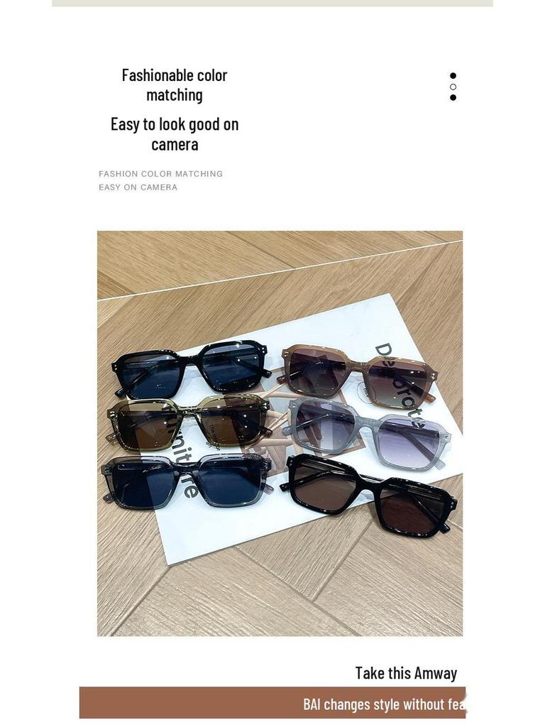 55112 New TR90 Polarized Women's Sunglasses: Japanese & Korean Style, Lightweight Small Square Frame