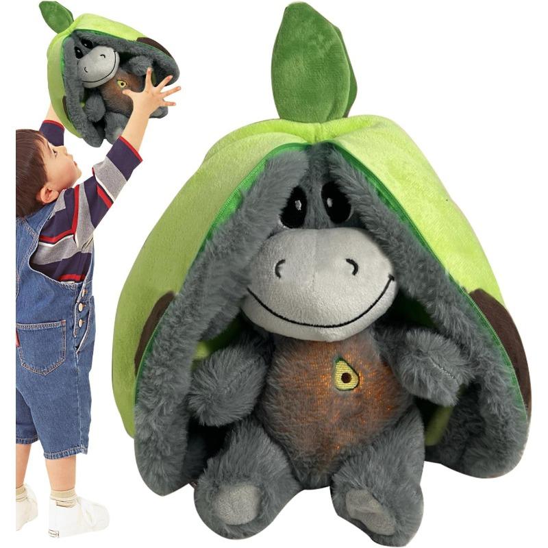 Relaxation Breathing Plush, Sleeping Animal Toy,Soft Light-Up Music Ass, Realistic Breathings Motion, Comfort Sleep Aid for Kids