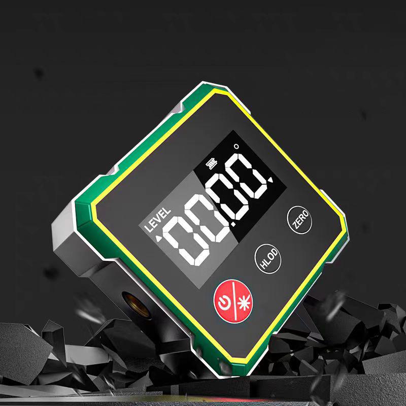 360° Magnetyczny Cyfrowy Miernik Kąta Z Elektronicznym Laserowym Miernikiem Poziomu Liniał Ładowanie Type-C LCD Elektroniczny Kątomierz Narzędzie Pomiarowe