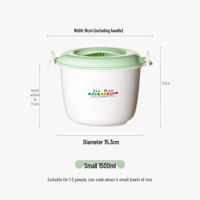 Microwave Rice Cooker and Steamer Lunch Box Set with Noodle Bowl and Utensils