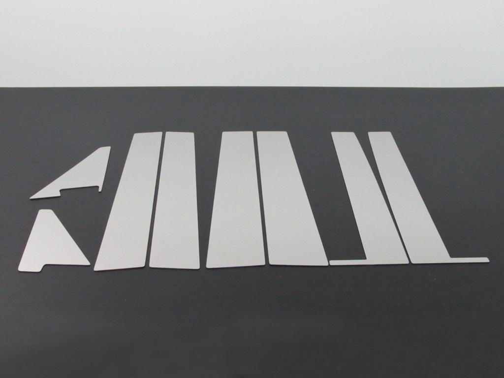 BRIGHTZ Palette SW K21S Finish Stainless Steel Plated Pillar Panels No Visor Compatible with MK and Palette SW Ultra-Mirror (8-Piece Set, Required)