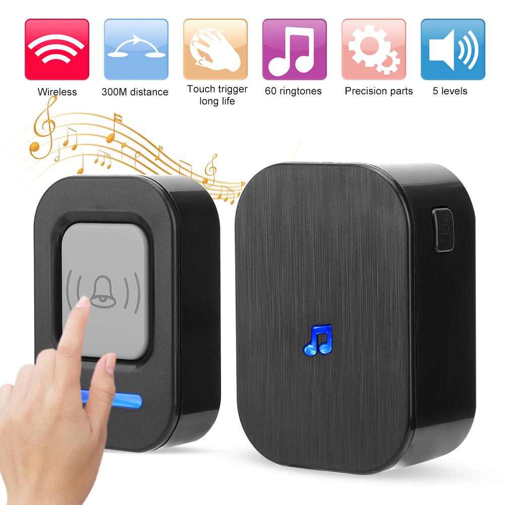 Home Wireless Doorbell 984.3ft Long Distance Music Door Chime Access Control
