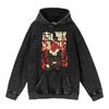 Cotone Pesante Lavato Retrò, Maglione Retrò Streetwear Anime con Cappuccio 440G