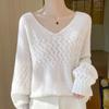 Women's Cashmere Sweater Qinghe Cashmere 30% Cashmere 70% Wool Autumn and Winter Cashmere Pullover Hand-woven Soft and Warm