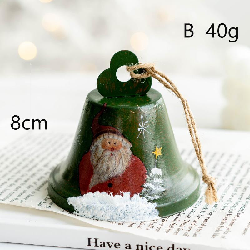 New Arrival boże narodzenie kutego żelaza dzwonek bałwanek łoś wisiorek ozdoba 2023XMAS Home Decor ozdoba choinkowa Natal Navidad