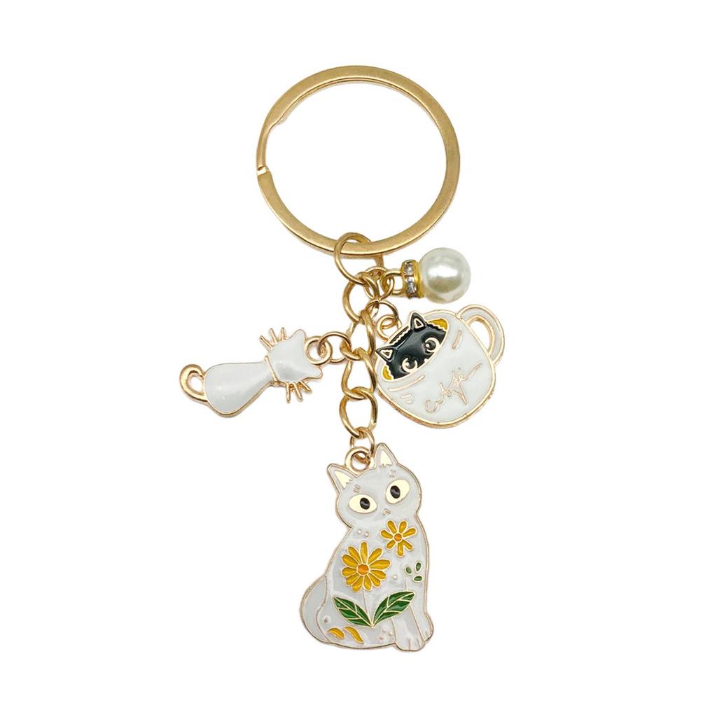 Cute Kitten Cartoon Keychain Pendant - Anime Backpack Decoration & Gift