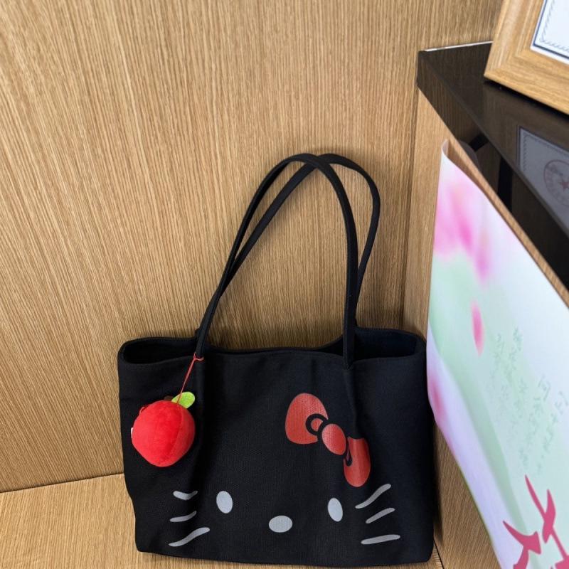 Large Capacity Canvas Tote Bag - Cute Student Crossbody Shoulder Handbag for Commuting