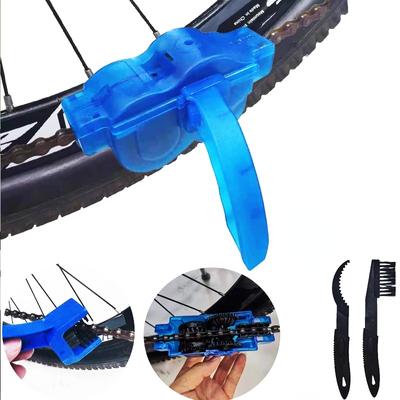Tragbarer Kettenreiniger Mountainbike Reinigungsset Fahrradkettenreiniger Fahrradbürsten Schrubber Waschwerkzeug Outdoor Zubehör