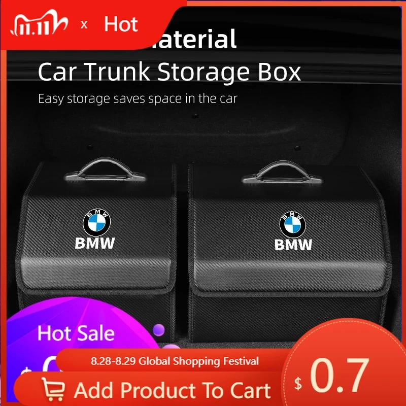 Autoaufkleber 2025 Heißer Auto Kofferraum-Organizer Box Faltbar PU Auto Kofferraum Aufbewahrungstasche Für BMW E46 E90 E60 F30 F10 E39 E36 F20 E87 E90