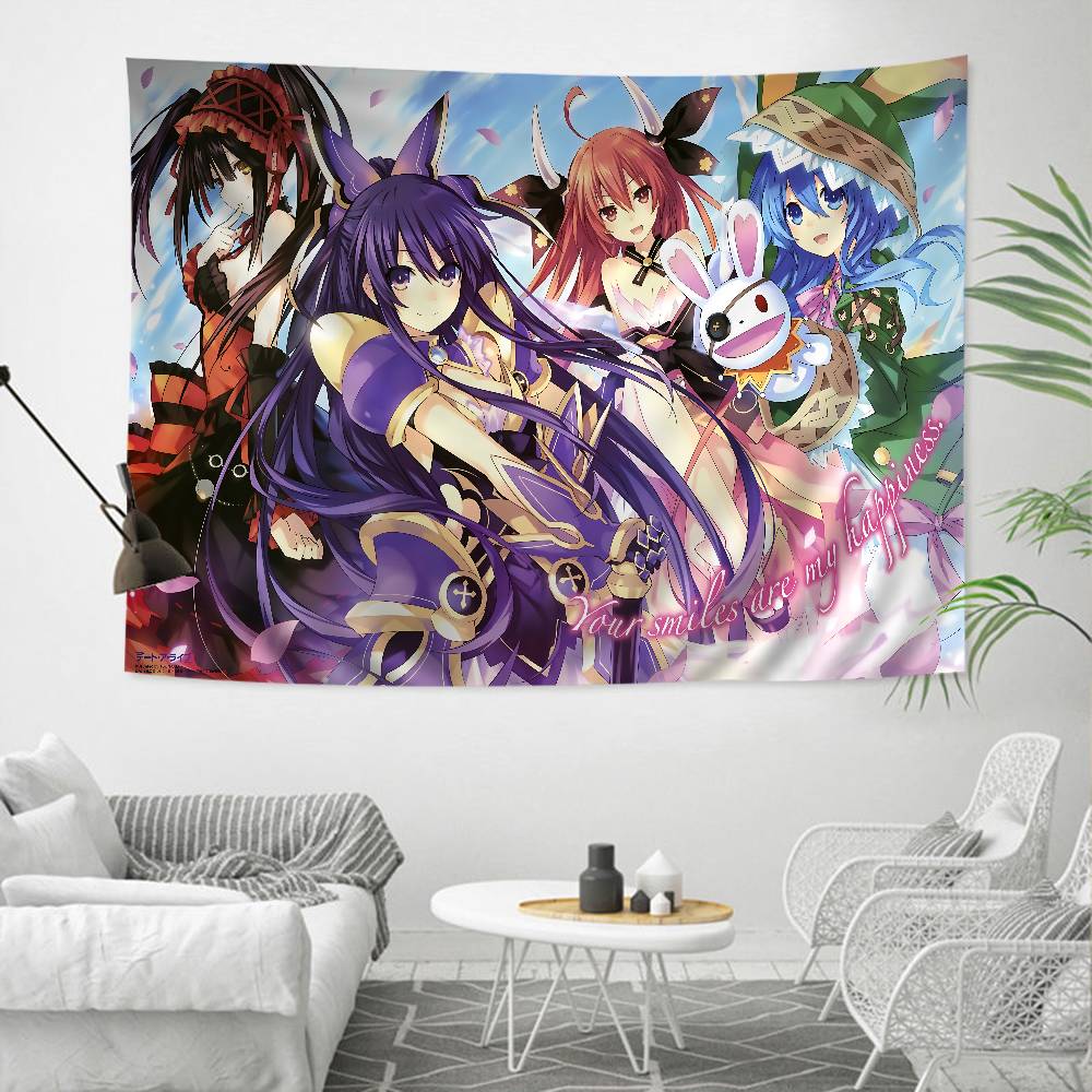 Date A Live DIY Wall Tapestry Art Science Fiction Room Home Decor Wall Art Decor