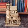 Fisherman's cabin wooden assembly model kit, handmade DIY 3D wooden puzzle fishing village building model