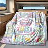 Elegant Butterfly And Floral 65Th Birthday Celebration Blanket Personalized Name Soft Comfortable Stylish Blanket Car Blanket Perfect For Travel