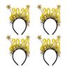 4ks Čelenka s ozdobou vločky, třpytivé číslo 2026, vlasová obruč, brýle, slavnostní vánoční párty doplněk