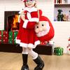 1PC Red Large Capacity with Drawstring Closure Christmas Gift Bag for Xmas Santa Claus Backpack Plush Present Sack Bags