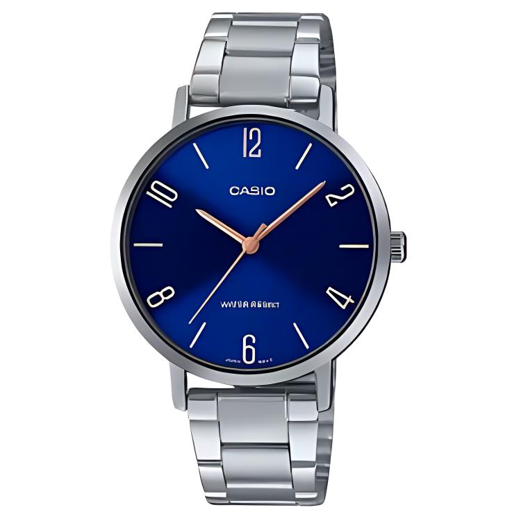 

CASIO Quartz Movement Stainless Steel Strap Watch Men s Watches Blue Dial LTP-VT01D-2B2 Blue Dial