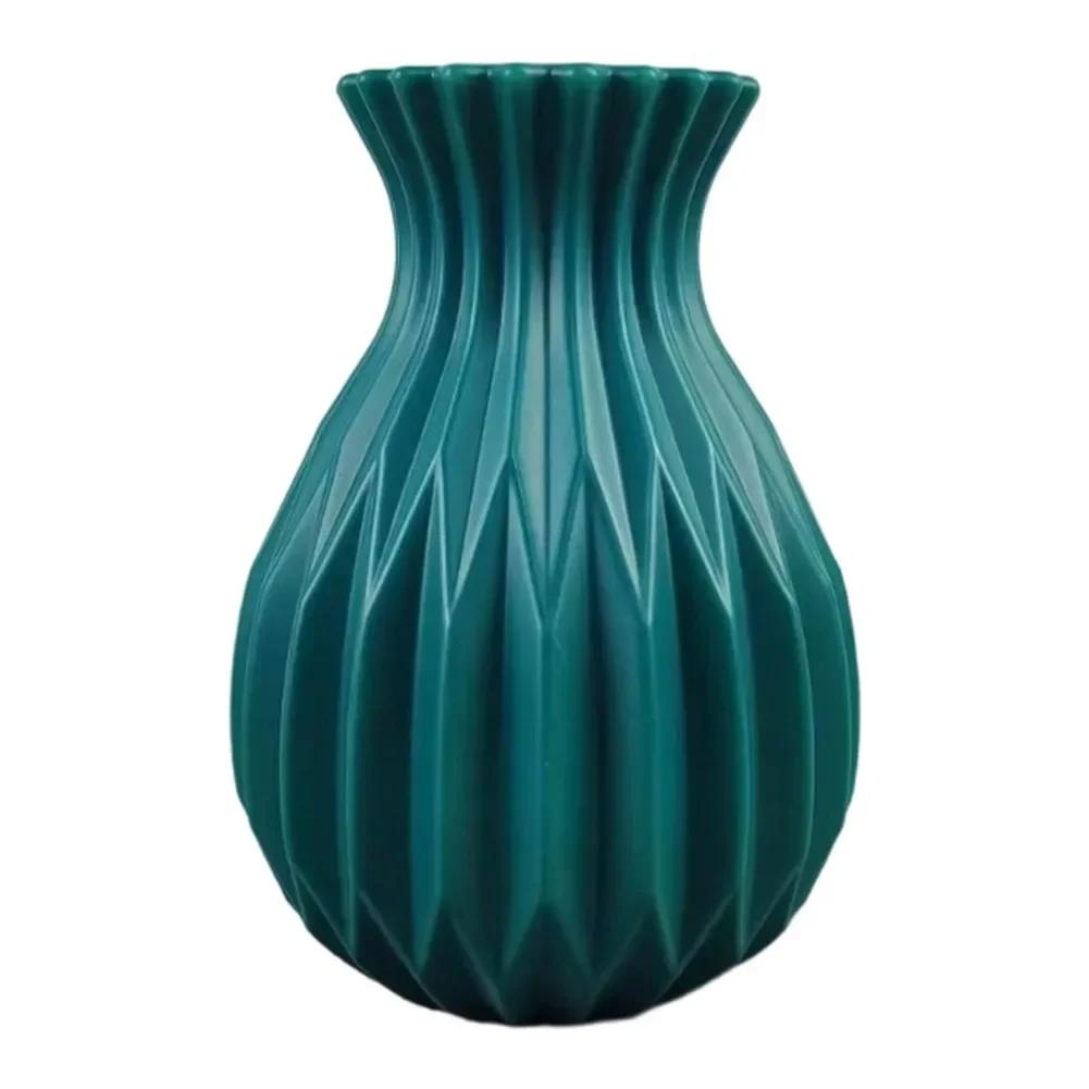 Colourful Unbreakable Plastic Bud Vase 17cm Tabletop Flower Holder With Weighted Leak-Proof Base For Home Office Desktop Decor