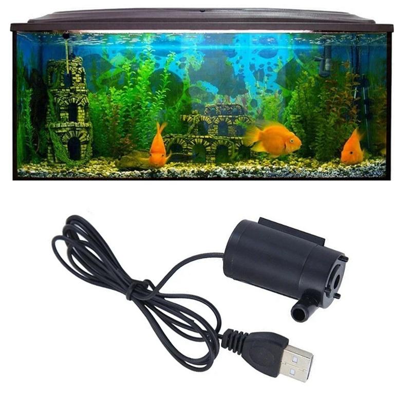 AD23-Mini Water Pump Silent Noise Reduction Home Garden Fountain Tools DIY Kit Aquarium Fish Tank Accessories