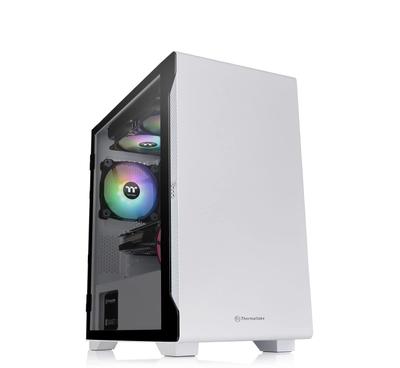Obudowa komputera Thermaltake S100 TG Snow Edition ze szkła hartowanego Mini Tower, biała z panelem drzwi wahadłowych CS7886 CA-1Q9-00S6WN-00