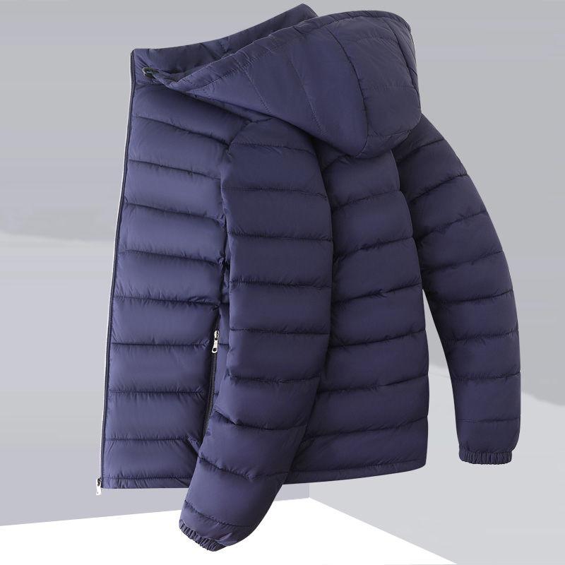 

Чоловіча легка бавовняна куртка зі стійкою - Мода осінь/зима 2023, короткий стиль, тонка, тепла, повсякденна, доступні великі розміри. M (85-100 jin)