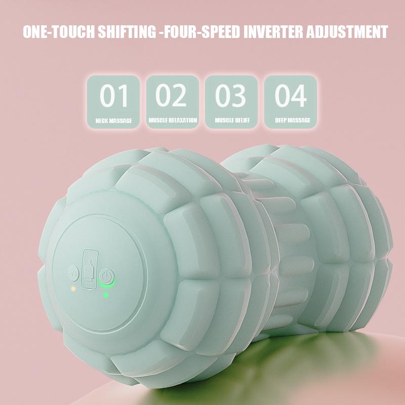 Electric Peanut Ball Deep Tissue Vibration Massage Shoulder, Neck And Waist Muscle Relaxation Silicone Fascia Massage Ball