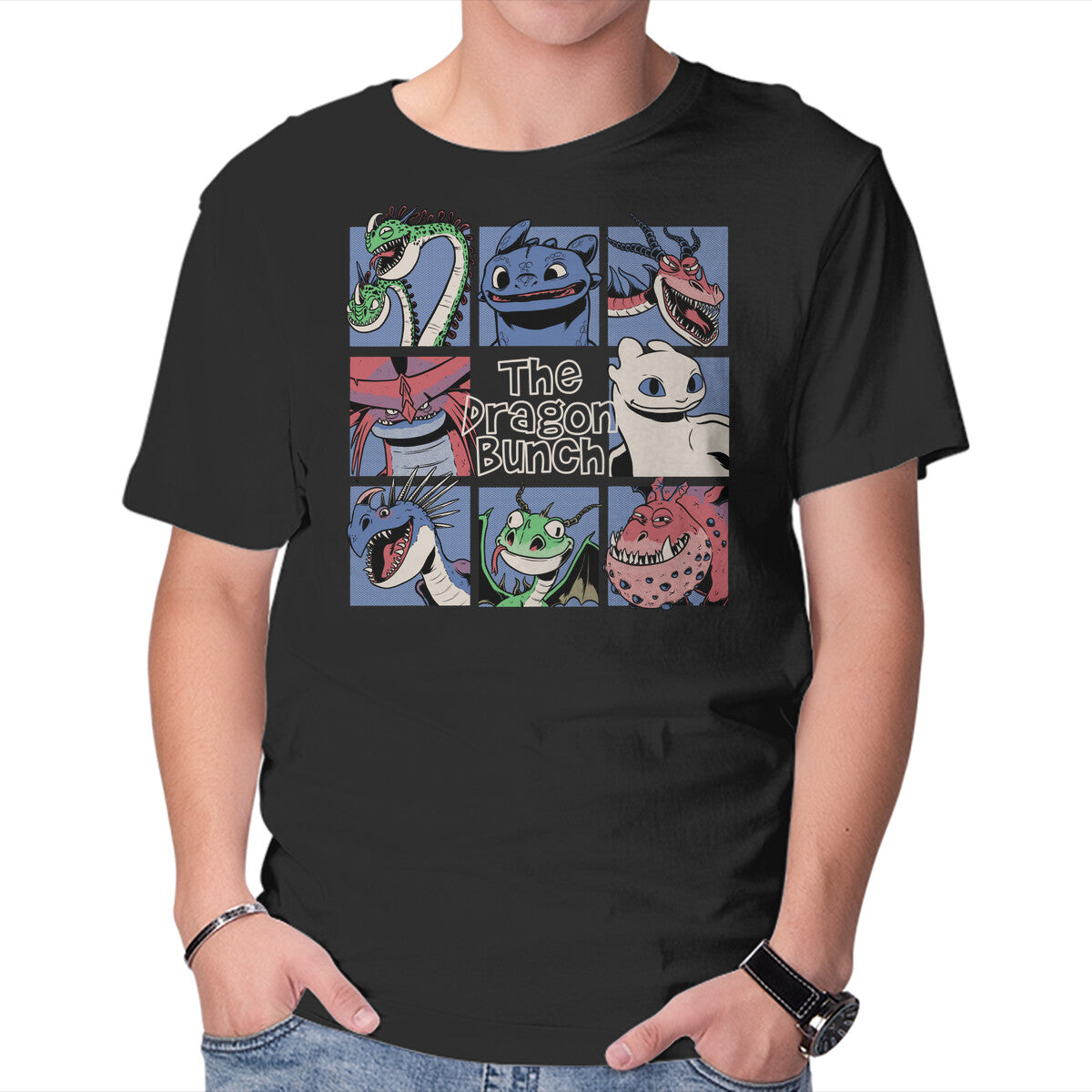 Unisex Crew Neck T-Shirt The Dragon Bunch Show Graphic Short Sleeve Casual Tee M