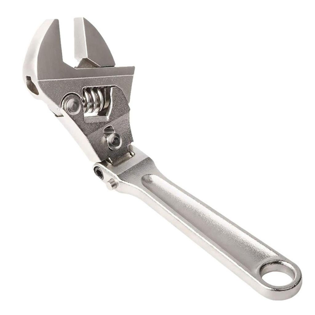 8"/10" Professional Adjustable Ratchet Wrench with 180° Rotating for Head for Repair Hydroelectric Conditioning Installa