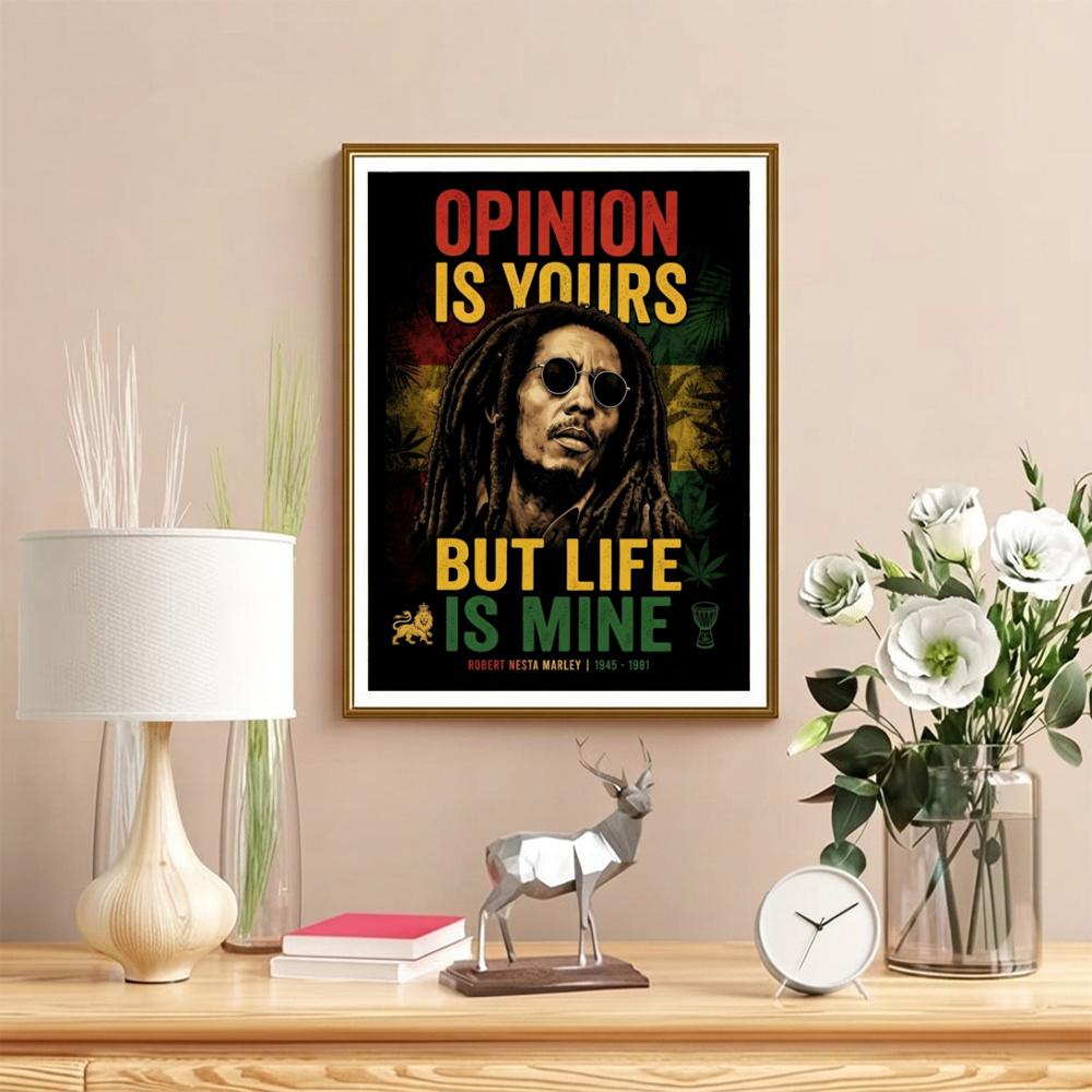 Bob Marley Reggae 5D Diy Diamond Paintings Mosaic Wall Round Diamond Art Painting Kits Embroidery Crystal Accessories Frameless