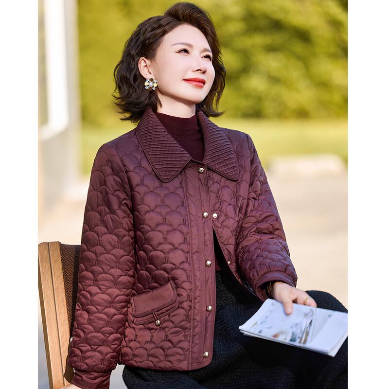 

Elegant Autumn/Winter Lapel Padded Jacket for Middle-Aged Women L