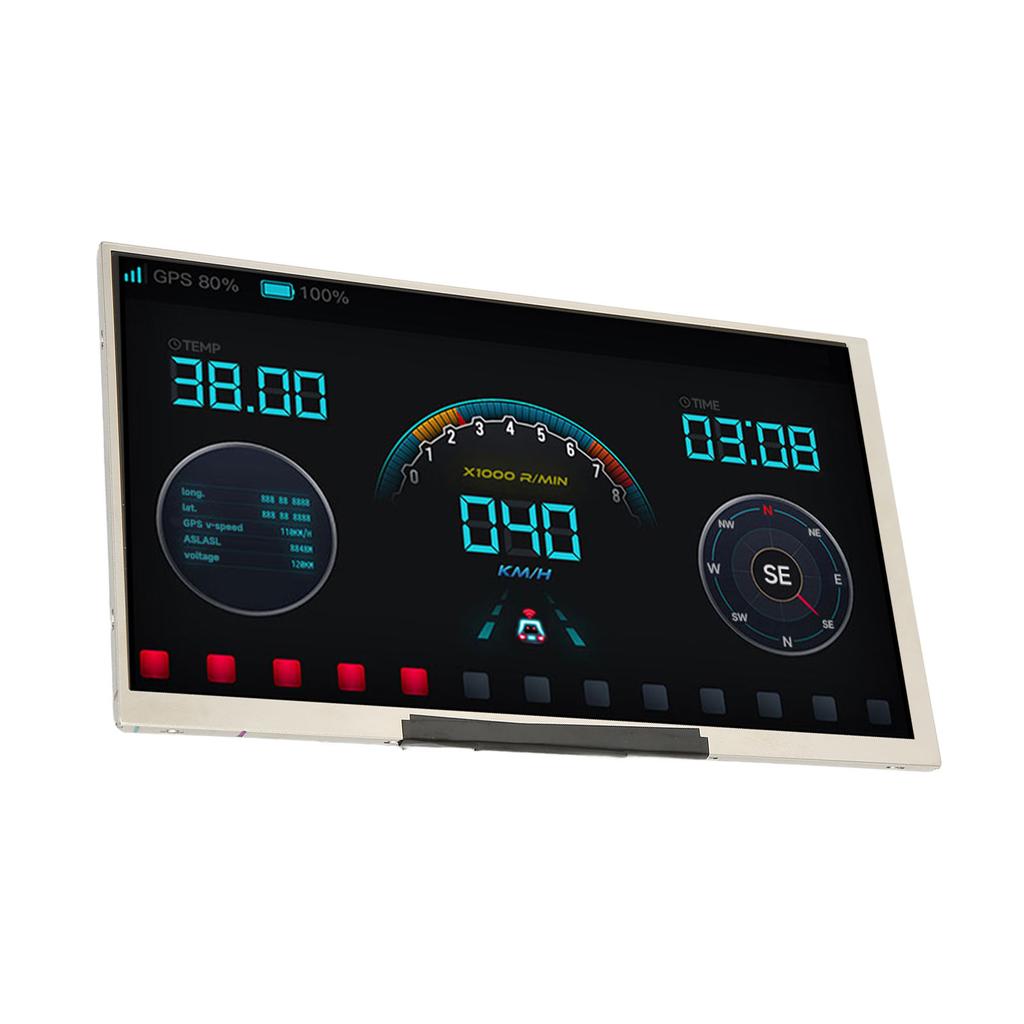7-Zoll-IPS-Bildschirm HD 170 Grad Betrachtungswinkel Hintergrundbeleuchtung Dünnes integriertes Display für Raspberry Pi