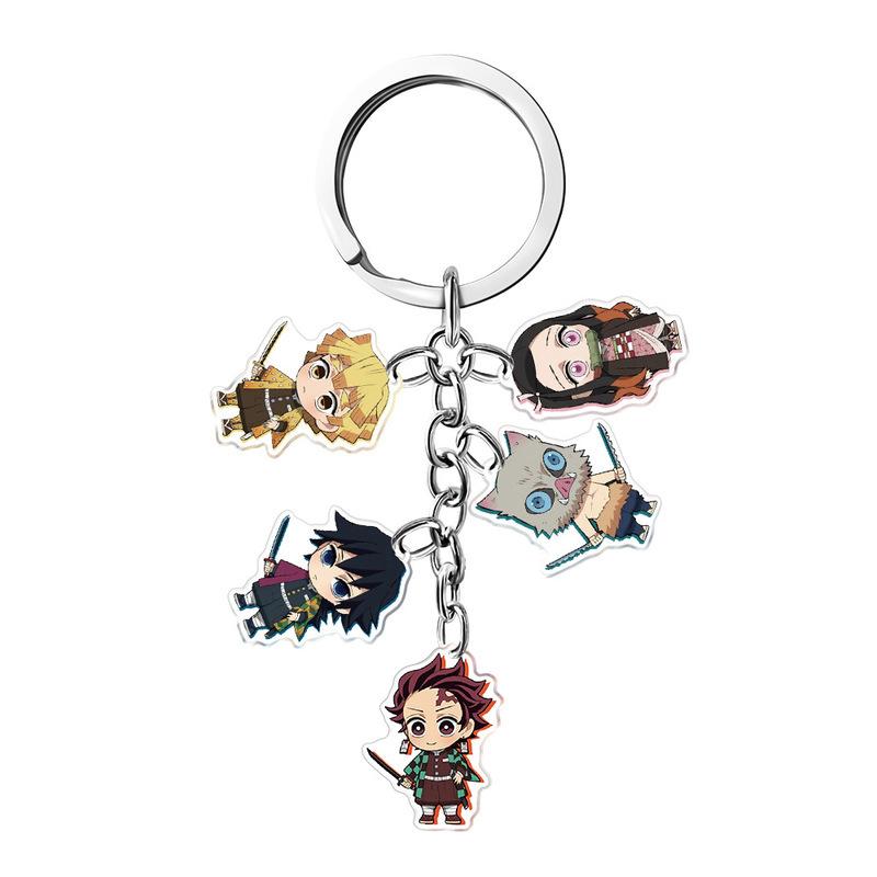 Anime Demon Slayer Acrylic Keychain Transparent Charm Manufacturer Direct Supply Multiple Styles Bulk Custom Beautiful Design