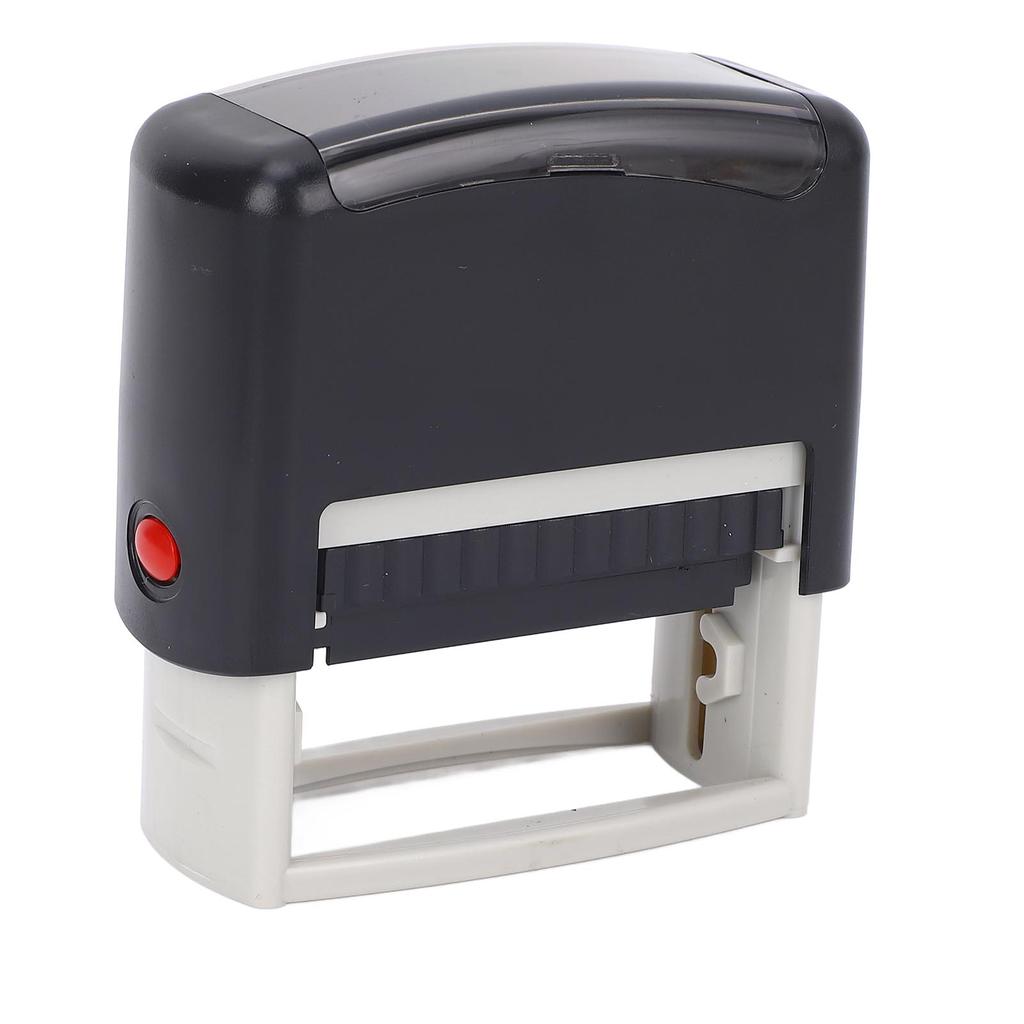 Self Inking Stamper Letter Number Symbol Refillable Automatic Press Stamper for Office School Home 58x22MM Black Shell