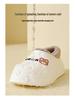 Women's Closed-Heel Waterproof Cotton Slippers - Non-Slip, Warm, Thick-Soled for Indoor Use, Autumn & Winter