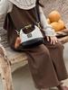 2025 Korean Trendy Plaid Kids Crossbody & Handheld Mini Crescent Bag