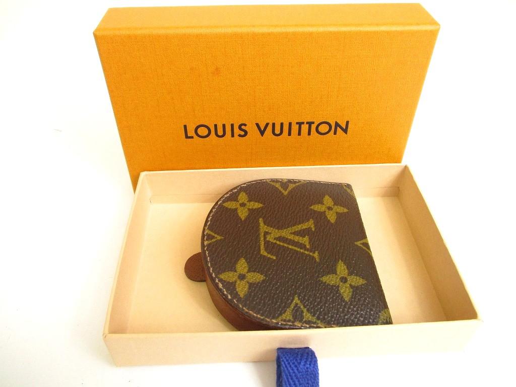 Authentic LOUIS VUITTON Monogram Brown Leather Coin Purse Porto Monnaie Gousset #a901  Refurbished