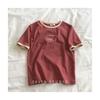 Women's Summer Slim Fit Color-Blocked Short-Sleeve T-shirt - Casual Korean Style