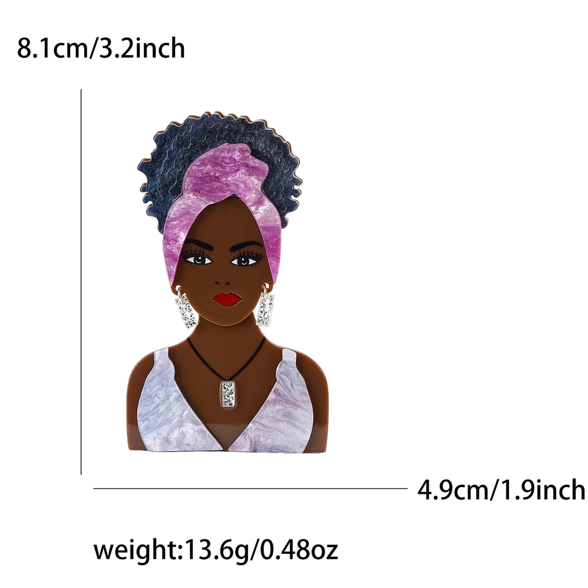 

Акриловая черная брошь для девочки, креативная универсальная женская брошь для корсажа, украшение для рубашки