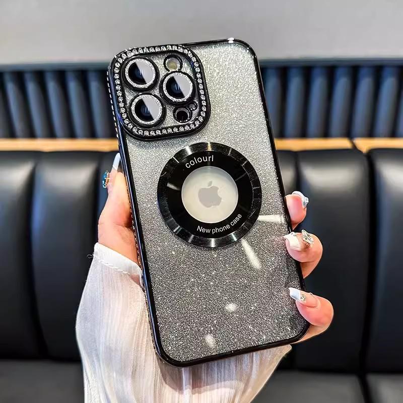 

Suitable for Apple 16proMax Water Diamond Magnetic Phone Case, Gradient IPhone15 Anti-drop Lens Film 14 Protective Case iPhone15
