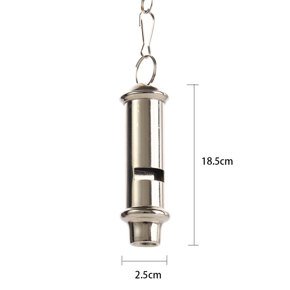 Stainless Steel for Police Traffic with Lanyard Emergency Security Whistle Portable Warning