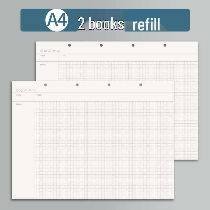Large A4 Grid Softcover Mind Map Notebook for Exams