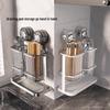 Youshu Glass Double Chopstick Holder - Screw Wall-mounted Kitchen Organizer