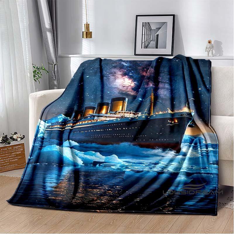 (Titanic) Flannel Blankets Are Suitable for Bedrooms, Living Rooms, Beds, Camping, Picnics, Offices, and Other Places.