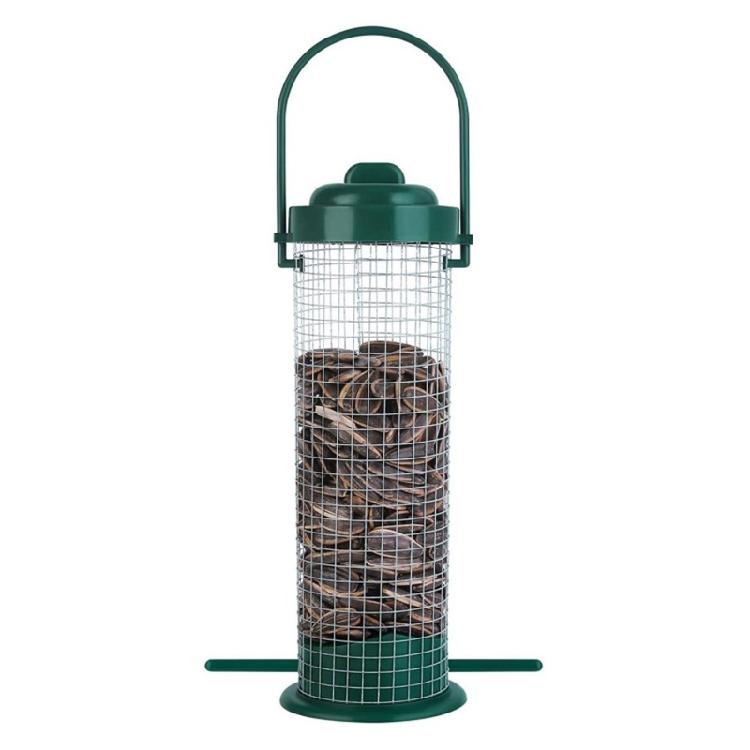 Hanging Wild Bird Feeder Clear Tube Suet Metal Bird Feeders for Outdoor Garden