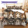 Sada povlečení s motivem psů a dobrmanů, přikrývka, povlak na přikrývku, povlak na polštář, domácí dekorace, dárek (1 * povlak na přikrývku + 2 * povlak na polštář, bez výplně)