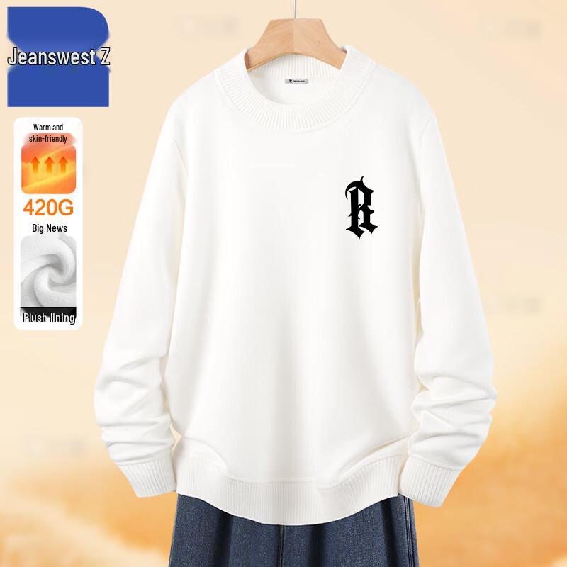 

Jeanswest Men s Z-Style Thermal Fleece-Lined Mock Neck Sweater ANJ46 3XL