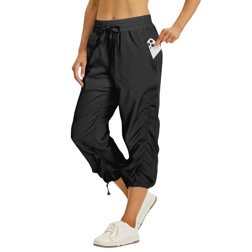 Women's Pleated Cargo Hiking Pants With Pockets