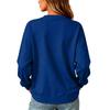 Women's Casual Loose Fit V-Neck Zip Up Long Sleeve Sweatshirt